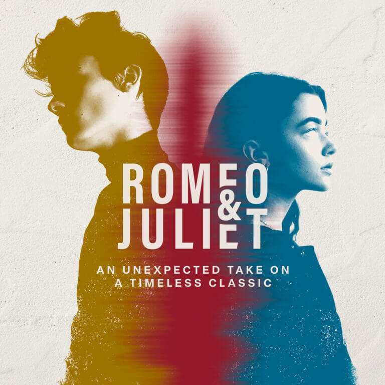 Romeo & Juliet Poster Take Note Troupe Cropped Square Shakespeare in the Park 2023