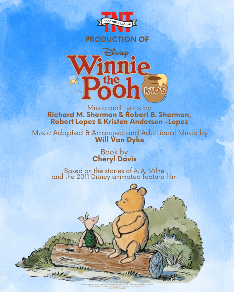 childrens theater performing arts winter shows january march disney winnie the pooh kids musical theater production