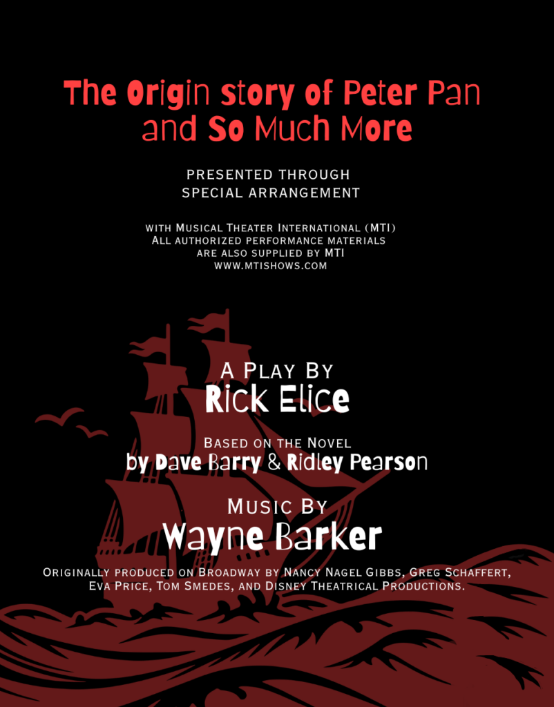 Peter and the Starcatcher, community theater, audition, performing arts, summer, camp, adults, alumni, high school, Roseville