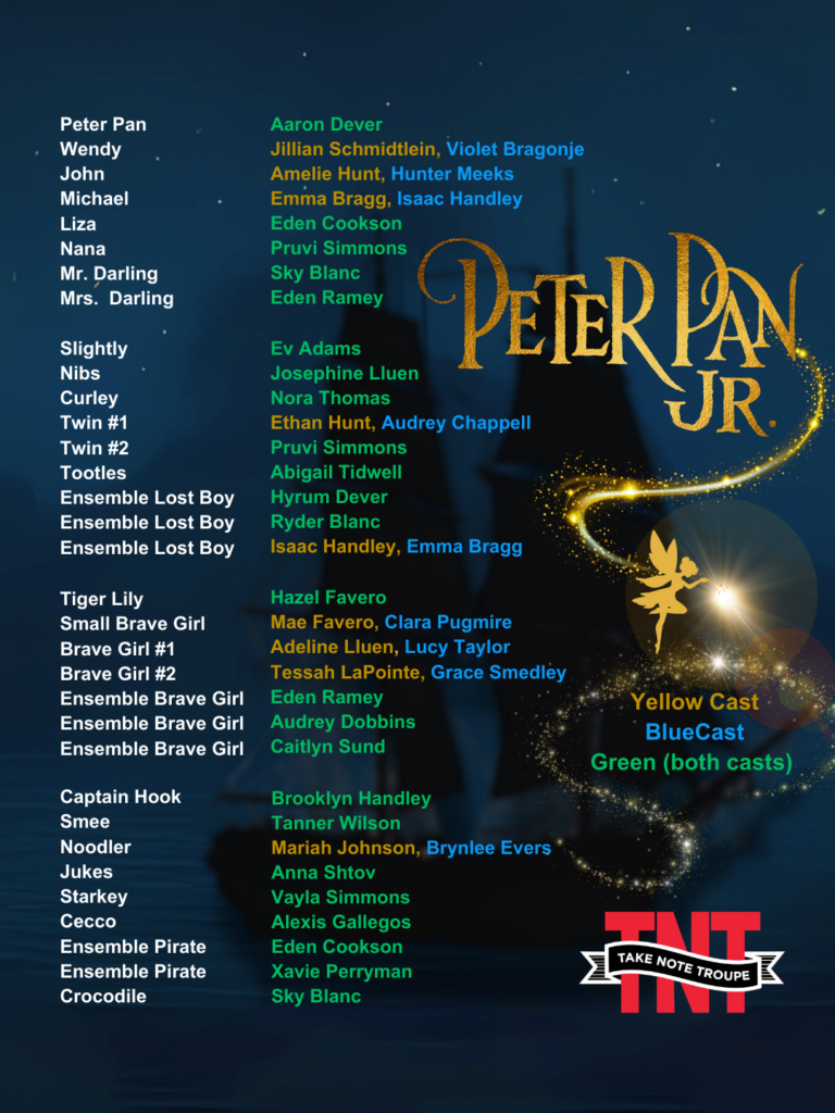 children's theater acting classes spring shows peter pan jr musical theater roseville ca junior high show middle school production