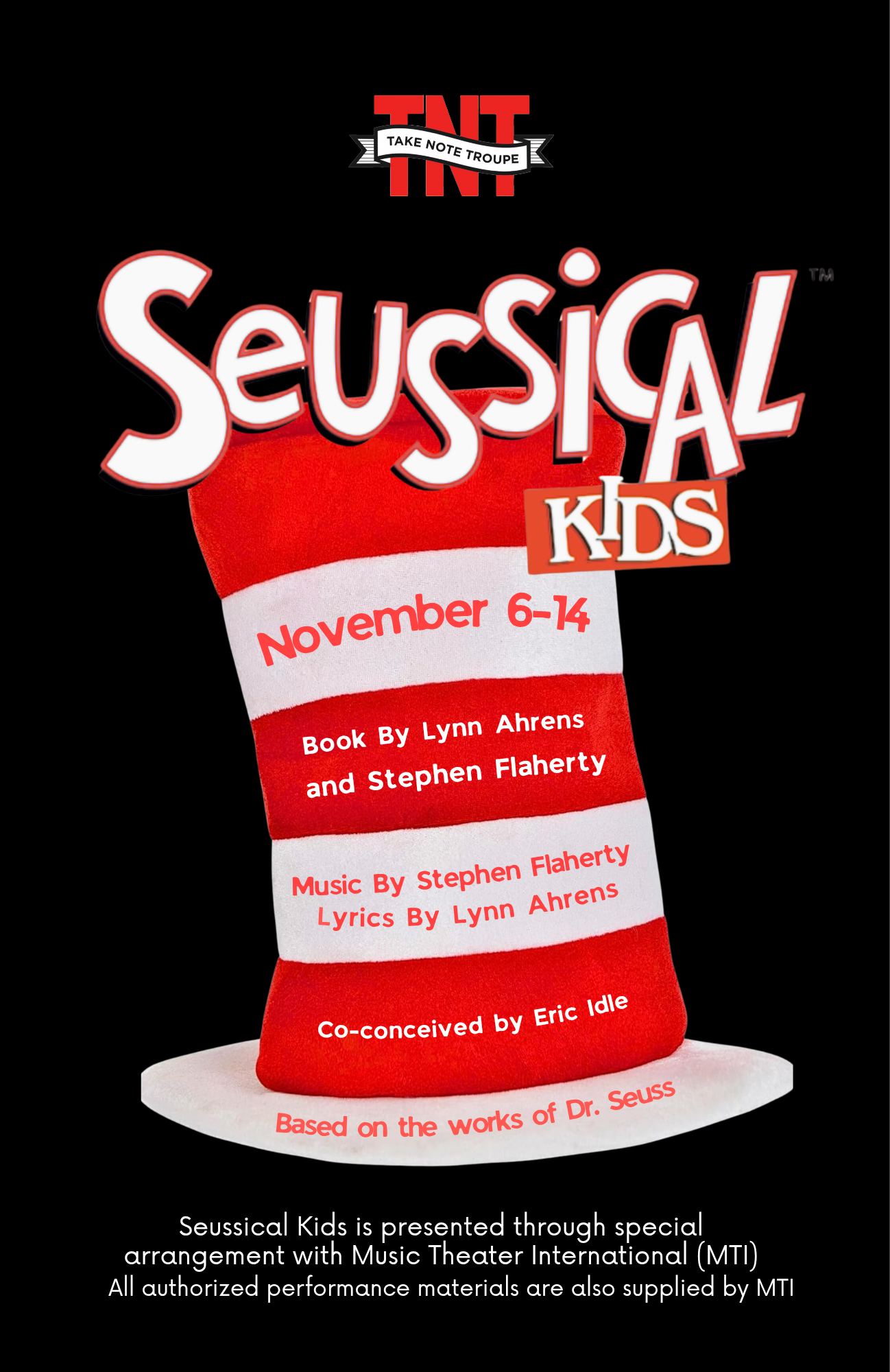 Seussical, performance, kids, childrens theater, December 2026